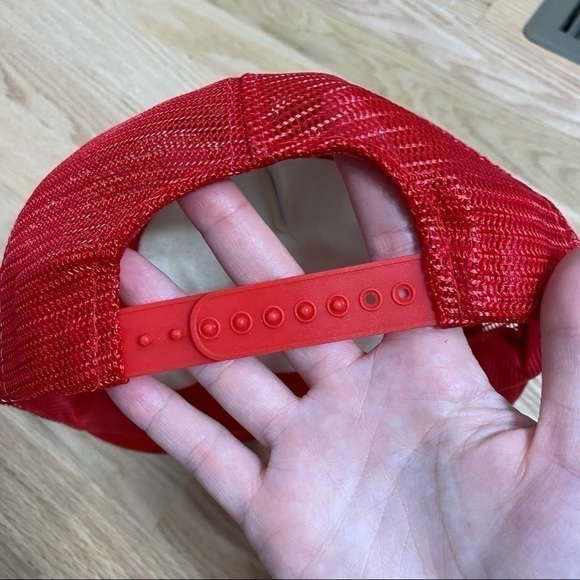 Vintage Trucker Hat Farm Tractor Snap Back Red Case Harvester - Picture 6 of 9